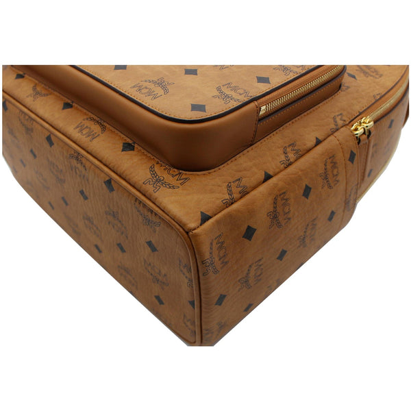 MCM Stark Classic Visetos Canvas Backpack Bag Cognac