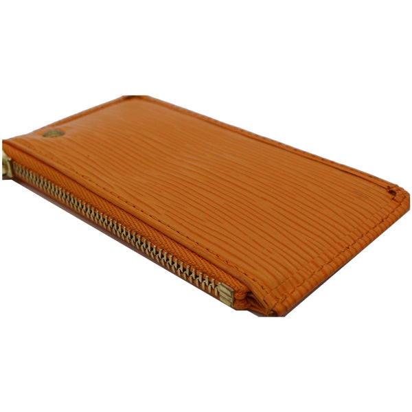 LOUIS VUITTON Epi Leather Pochette Cles Key Pouch Tassel Orange