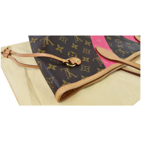 LOUIS VUITTON V Neverfull MM Monogram Canvas Shoulder Bag Brown