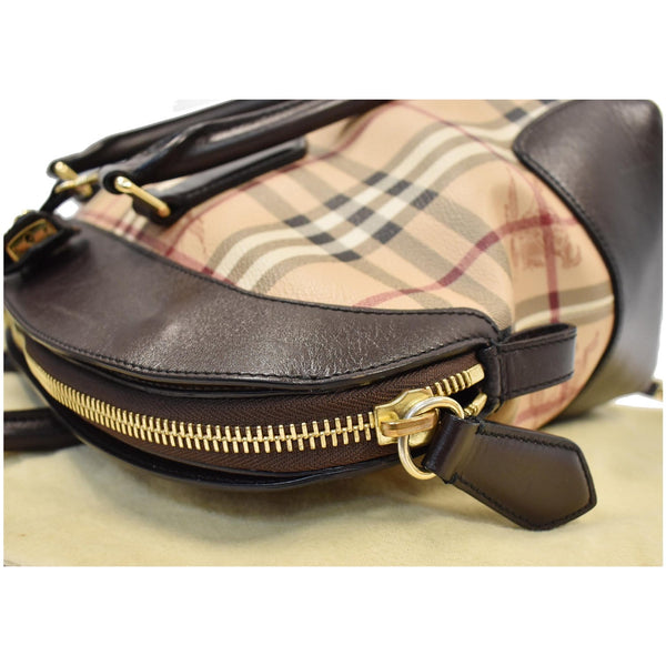 BURBERRY Medium Primrose Haymarket Check Tote Bag Chocolate