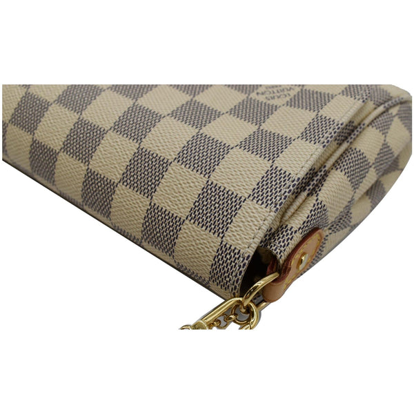 LOUIS VUITTON Favorite MM Damier Azur Crossbody Bag White