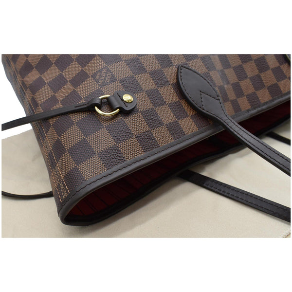 LOUIS VUITTON Neverfull MM Damier Ebene Tote Bag Brown