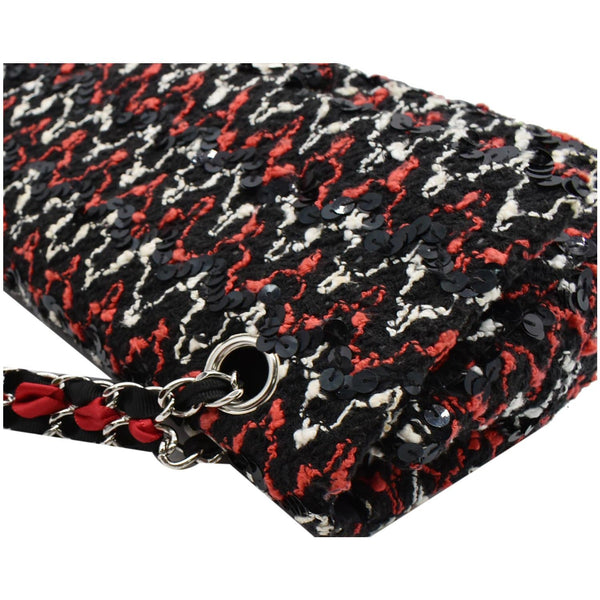 CHANEL Flap Tweed Fabric Shoulder Bag Multicolor