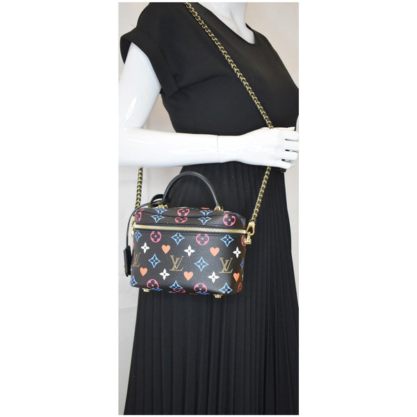 LOUIS VUITTON Game On Vanity PM Monogram Canvas Crossbody Bag Black