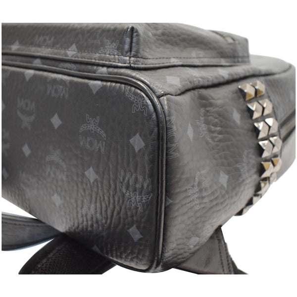 MCM Stark Classic Small Visetos Canvas Backpack Bag Black