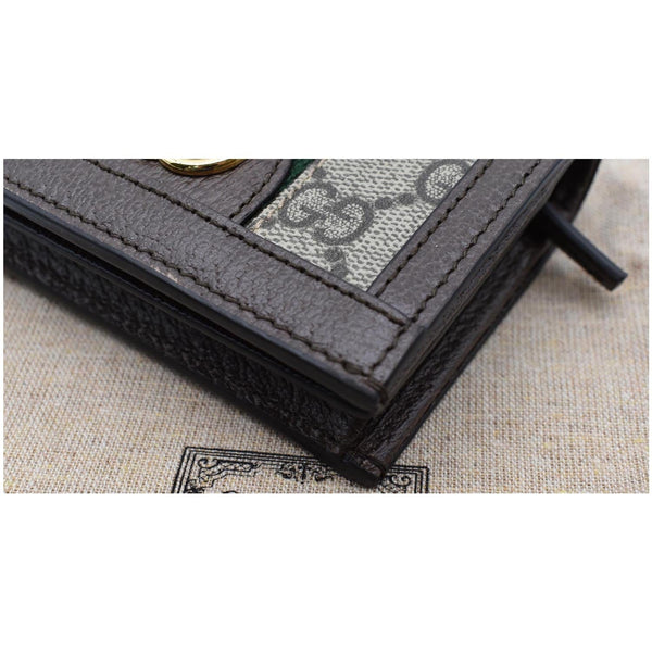 GUCCI Ophidia GG Card Case Wallet Beige