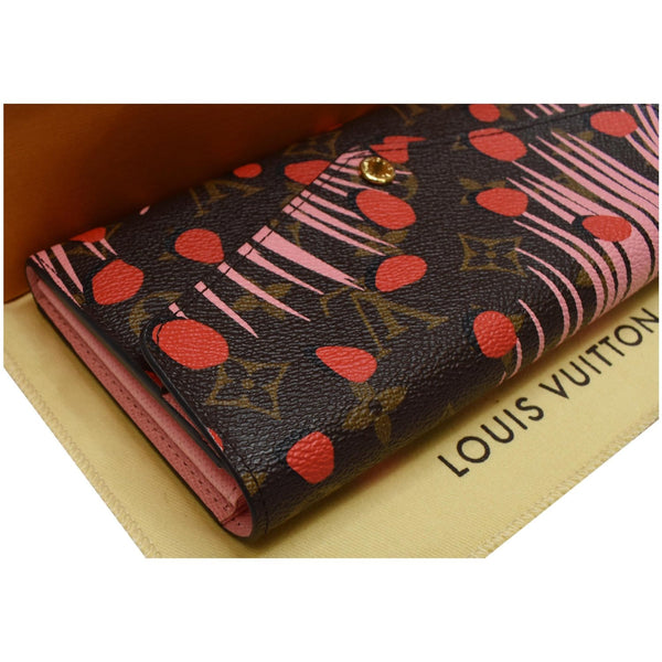 LOUIS VUITTON Sarah Jungle Dots Monogram Canvas Wallet Pink