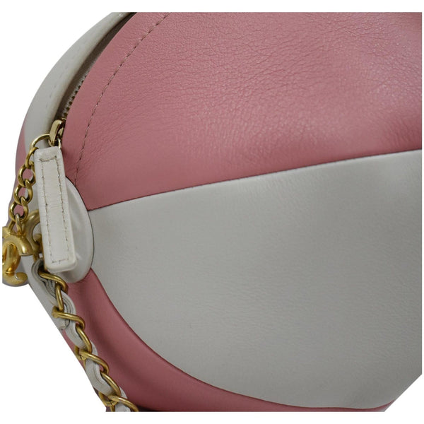 CHANEL 1685-Beach Ball Small Calfskin Leather Shoulder Bag Pink
