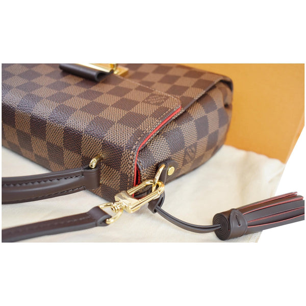 Louis Vuitton Croisette Damier Ebene bag corner close view