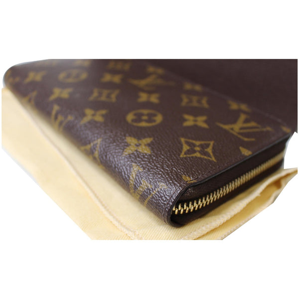 Louis Vuitton Zippy Monogram Canvas Long Wallet Brown side view