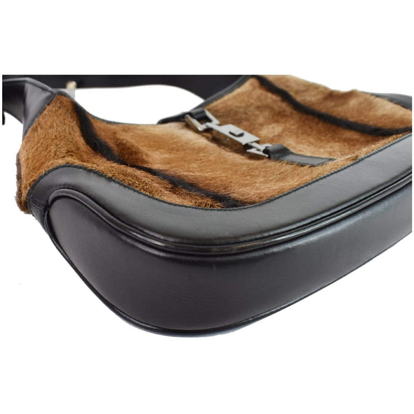 Gucci Jackie O Pony Hair Leather Hobo Shoulder Bag - women hobo bag