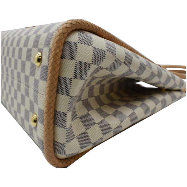 LOUIS VUITTON Propriano Damier Azur Tote Shoulder Bag White