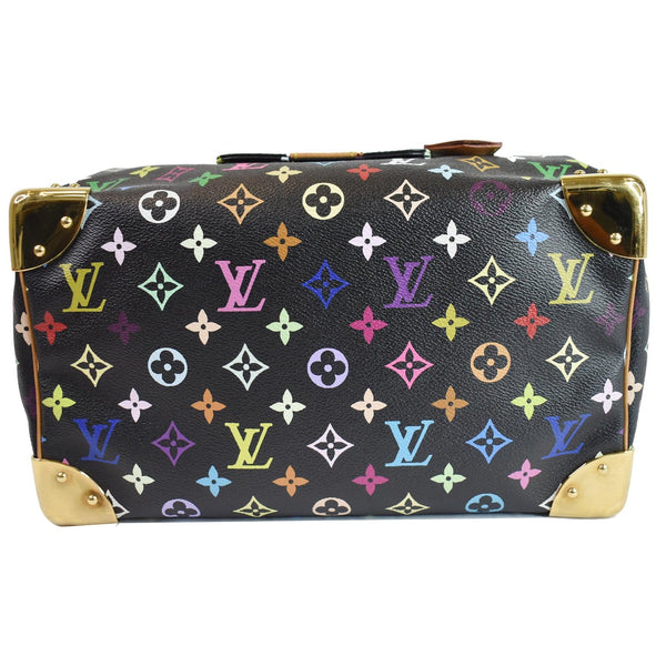 LOUIS VUITTON Speedy 30 Monogram Multicolor Satchel Bag Black