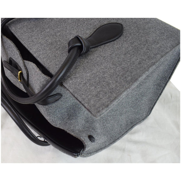 CELINE Tie Knot Felt Calfskin Tote Bag Grey/Black