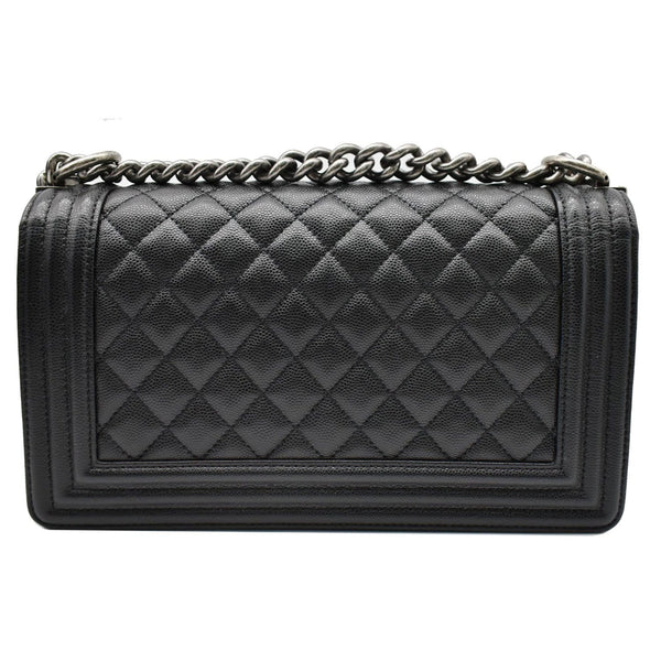Chanel Medium Boy Flap Caviar Leather Shoulder Bag