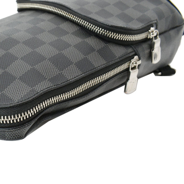 LOUIS VUITTON Avenue Sling Damier Graphite Crossbody Bag Black