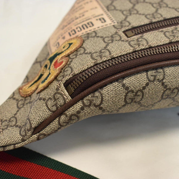 GUCCI Courrier GG Supreme Canvas Belt Waist Bum Bag Beige 529711