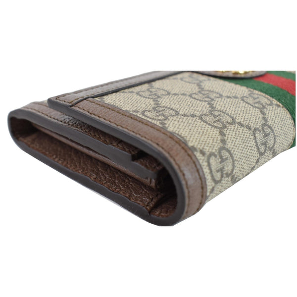 GUCCI Ophidia GG Continental Supreme Canvas Wallet Beige 523153