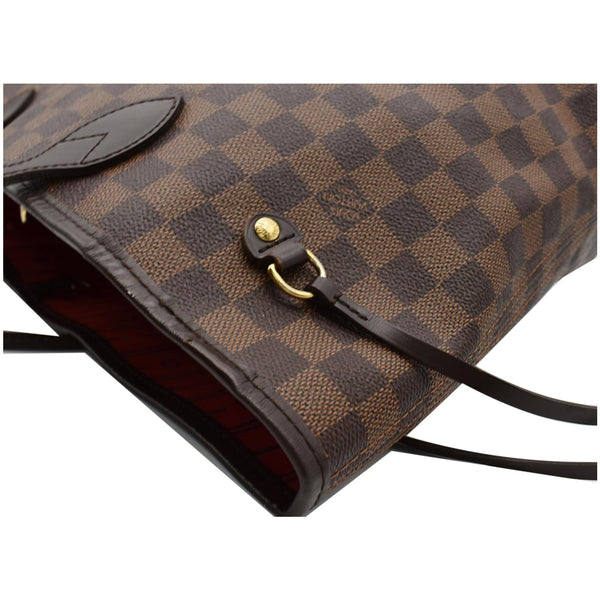 LOUIS VUITTON Neverfull MM Damier Ebene Tote Bag Brown