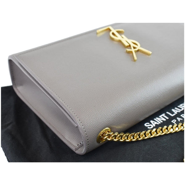 YVES SAINT LAURENT Kate Medium Leather Crossbody Bag Grey