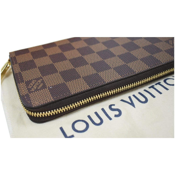 LOUIS VUITTON Damier Ebene Zippy Long Wallet Brown