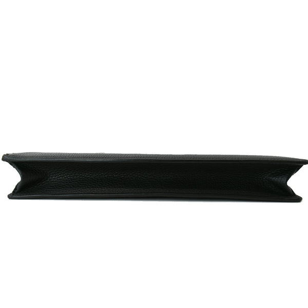 FENDI Leather Crossbody Messenger Bag Black