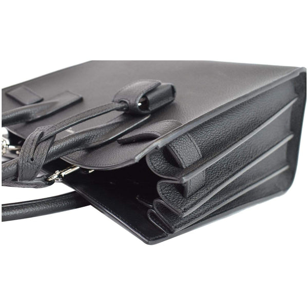 YVES SAINT LAURENT Baby Sac de Jour Grained Leather Tote Bag Black