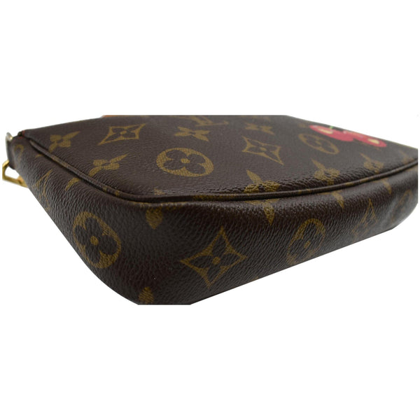 LOUIS VUITTON Cerises Monogram Canvas Pochette Accessoires Pouch Bag Brown