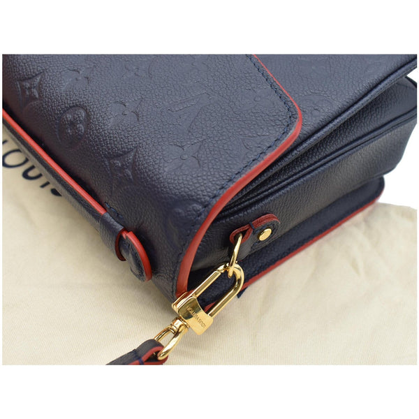 LOUIS VUITTON Metis Pochette Empreinte Leather Crossbody Bag Navy Blue