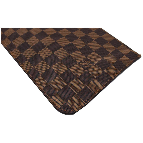 LOUIS VUITTON Pochette Wristlet Pouch Damier Ebene Neverfull MM Brown