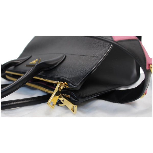 PRADA Paradigme Saffiano Leather Tote Shoulder Bag Black