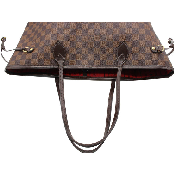 LOUIS VUITTON Neverfull MM Damier Ebene Tote Bag Brown