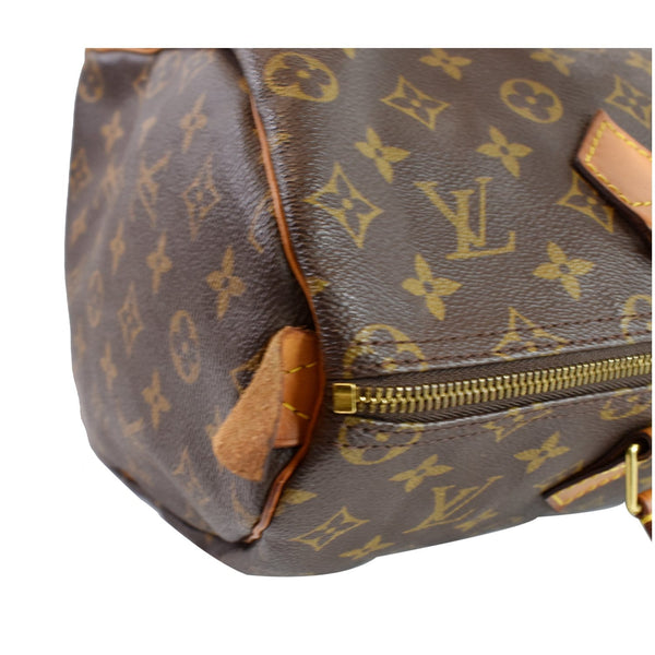 LOUIS VUITTON Speedy 35 Monogram Canvas Satchel Handbag Brown