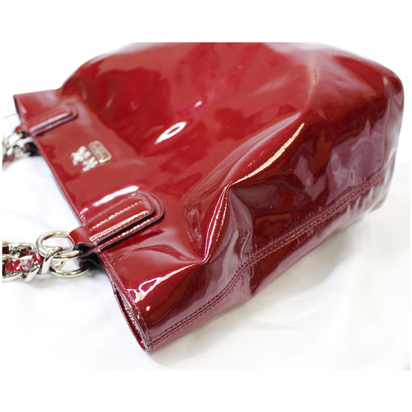 COACH 18770 Chelsea Patent Leather Shoulder Tote Bag Red