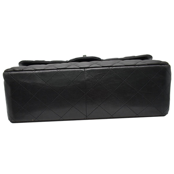 CHANEL Jumbo Double Flap Lambskin Leather Shoulder Bag Black