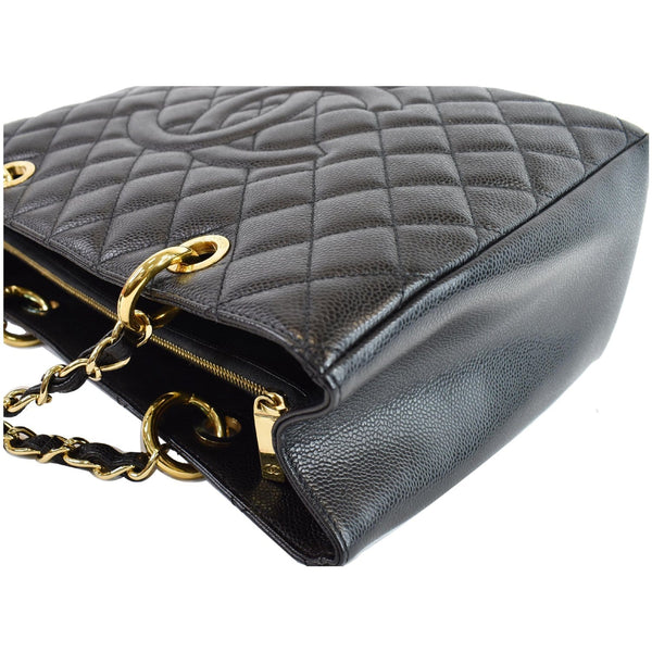 CHANEL Grand Shopping GST Caviar Leather Tote Bag Black