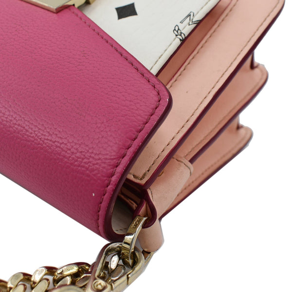 MCM Patricia Mini Block Leather Crossbody Bag Multicolor