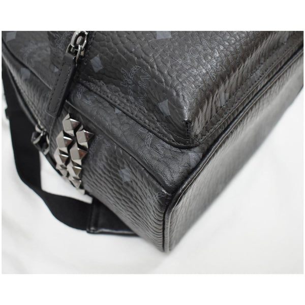 MCM Stark Classic Small Visetos Canvas Backpack Bag Black