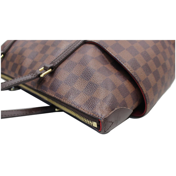 close look Lv Totally MM Damier Ebene Shoulder Bag