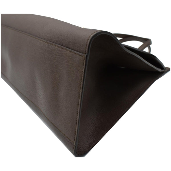 GUCCI Butterfly Linea Totem Leather Large Top Handle Shoulder Bag Brown 500772