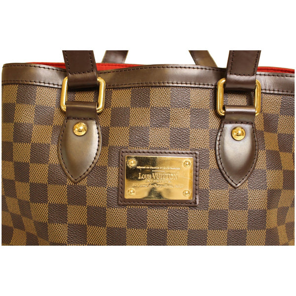 Badge Louis Vuitton Hampstead PM Damier Ebene Bag