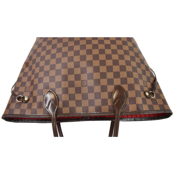 Louis Vuitton Neverfull MM Damier Ebene Tote Bag top side