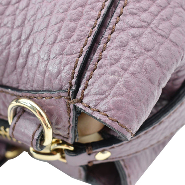 BURBERRY Gladstone Leather Satchel Bag Dusky Mauve