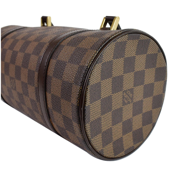 Louis Vuitton Papillon Damier Ebene Shoulder Bag Brown - round corner