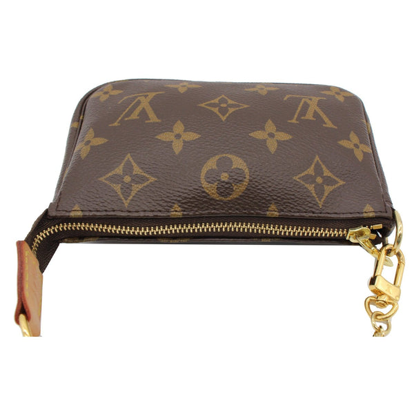 LOUIS VUITTON Mini Pochette Monogram Canvas Accessoires Pouch Brown