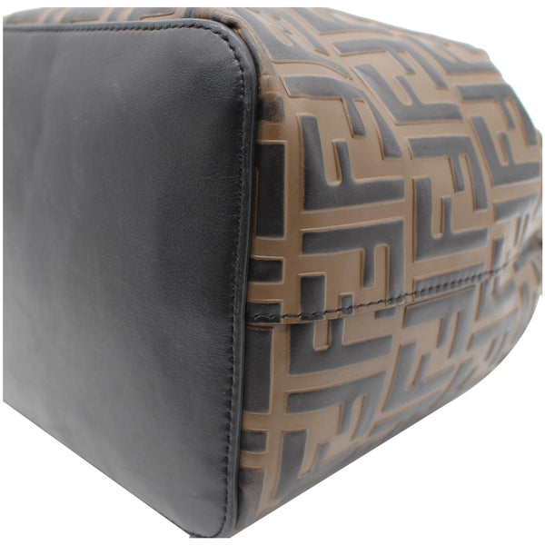 FENDI Mon Tresor Drawstring FF Canvas Bucket Bag Multicolor