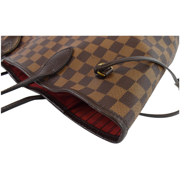 LOUIS VUITTON Neverfull MM Damier Ebene Shoulder Bag Brown