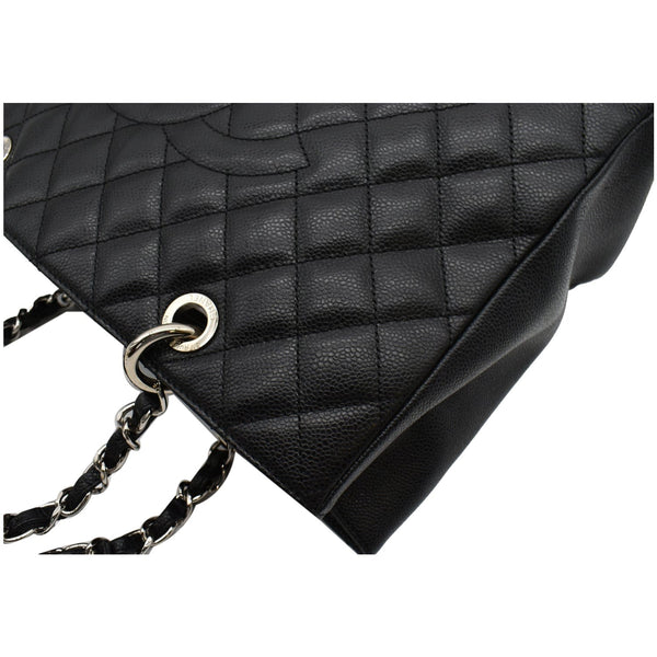 CHANEL Grand Shopping GST Caviar Leather Tote Bag Black