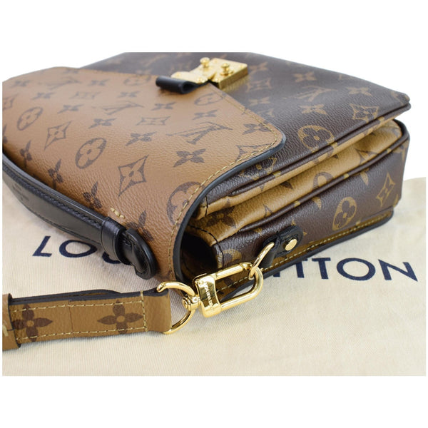 LOUIS VUITTON Metis Pochette Reverse Monogram Canvas Crossbody Bag Brown
