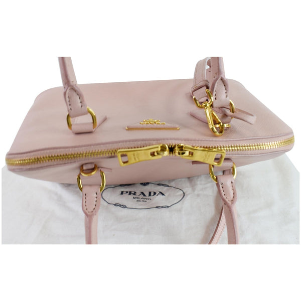 PRADA Promenade Small Saffiano Leather Shoulder Bag Pink